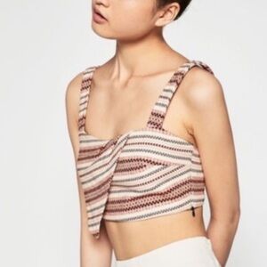 Zara Multicolor Striped crop Top S